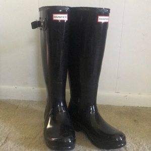 Black Tall Hunter boots size US 6.
